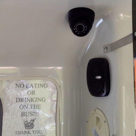 Alternative School Bus Security Camera Shuttle Bus transportation security camera system wheel chair lift door  camera